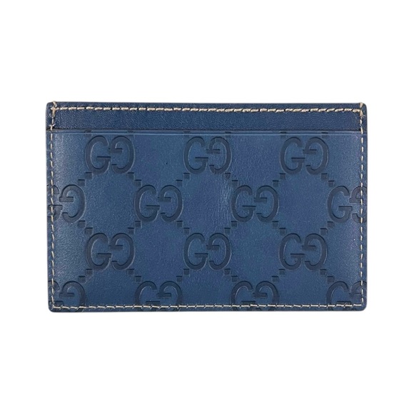 Gucci Monogram Leather Card Holder Wallet - Picture 2 of 6